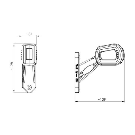 Horpol LED Begrenzungsleuchte 12-24V 3-Funktionen Rechts