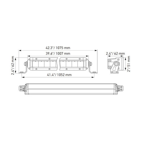 Hella Black Magic Slim LED  Lightbar 40" 102CM | 1FJ 358 196-321