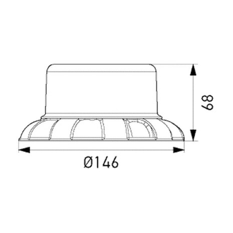 Hella LED Rundumleuchte Flat Mount NANO Orange | 2XD 066 146-001