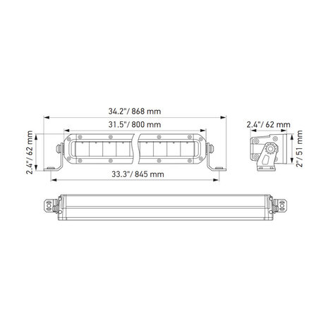 Hella Black Magic Slim LED Lightbar 32" 81CM | 1FJ 358 196-311