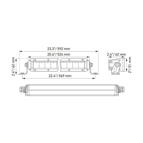 Hella Black Magic Slim LED Lightbar 20" 51CM | 1GJ 358 197-301