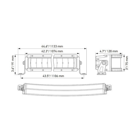 Hella Black Magic Double Cruved LED Lightbar 40" 102CM | 1GJ 358 197-621