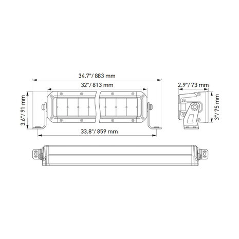 Hella Black Magic Double LED Lightbar 40" 102CM | 1GJ 358 197-421