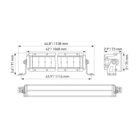 Hella Black Magic Double LED Lightbar 40'' 102CM | 1FJ 358 196-421