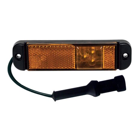 Dasteri LED Positionsleuchtesleuchte Orange  Mit Reflektor Und AMP-Superseal Stecker