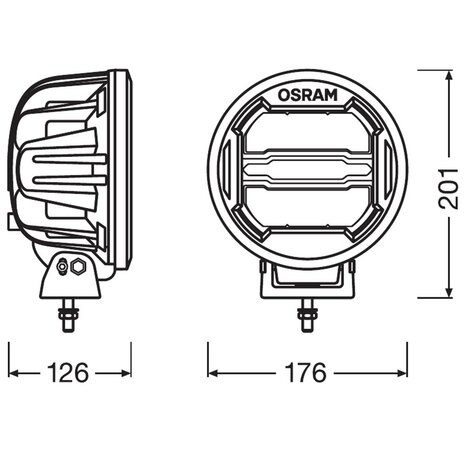 Osram LED Fernscheinwerfer Round MX180-CB