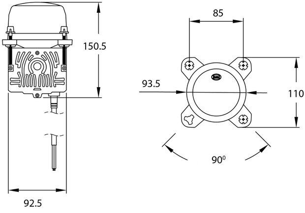 Dasteri LED-Einbauscheinwerfer 12-24V | 4 Lichtfunktionen