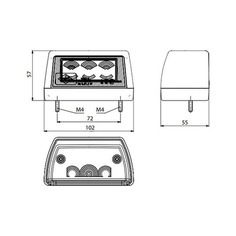 Horpol LED Kennzeichenbeleuchtung 12-24V Rot LTD 2111