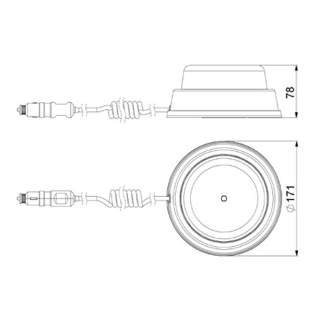 Horpol LED Rundumleuchte Magnet Montage Orange LDO-2664/R