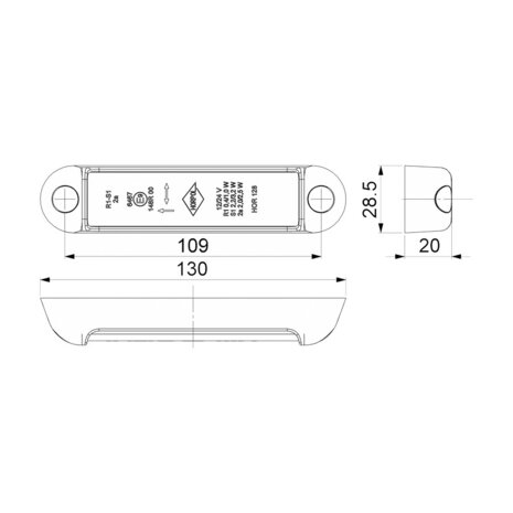 Horpol LED-Rücklicht 3-Funktionen Compact LZD 2964
