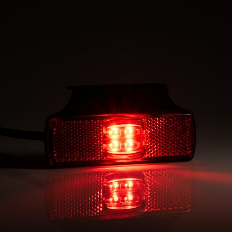 Fristom LED Positionsleuchte Rot + Reflektor mit Halterung