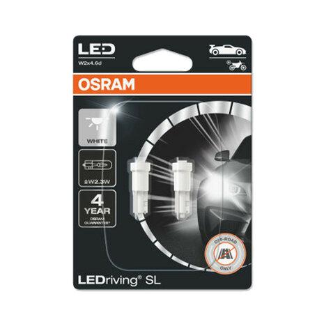 Osram T5 W2,3W LED Retrofit Weiß 12V W2x4,6d 2 Stück | OFF-ROAD ONLY