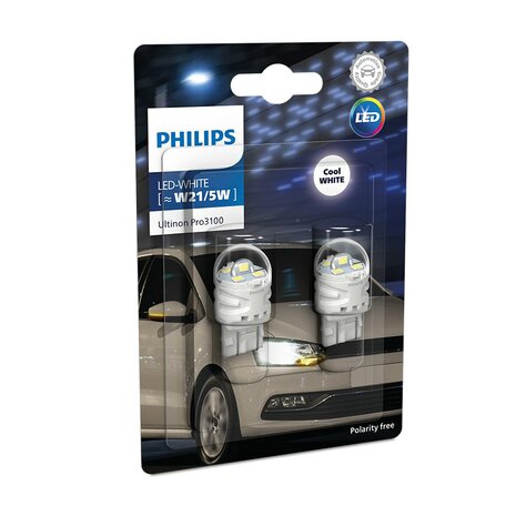 Philips W21/5W LED Retrofit Weiß 12V 2 Stück