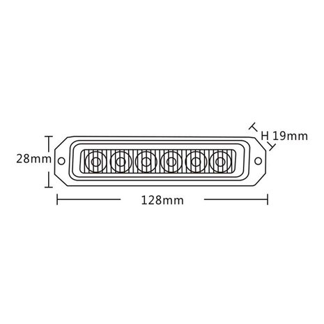 LED Blitzer 6-fach Kompakt Orange