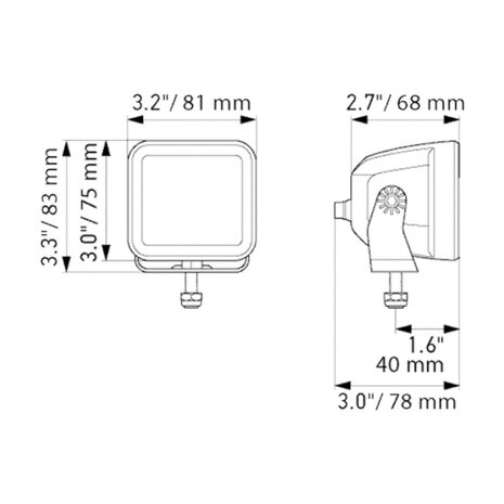 Hella LED Fernscheinwerfer 12/24V Cube 3.2" |1FA 358 176-861