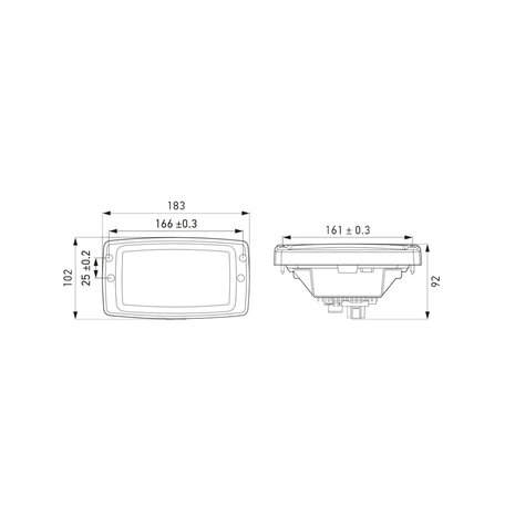 Hella LED Hauptscheinwerfer NovoLED mit Kunststoffrahmen | 1SA 327 210-001