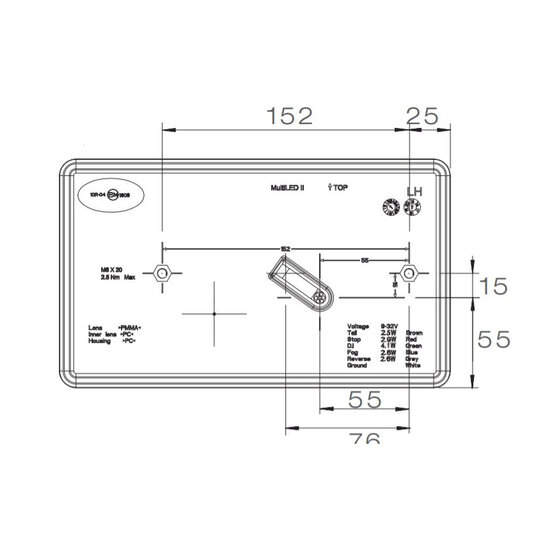Aspöck Rückleuchte MultiLED II Rechts 8P