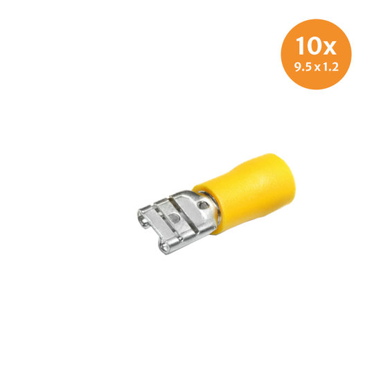 Flachsteckhülse Gelb (9,5x1,2mm) 10 Stück