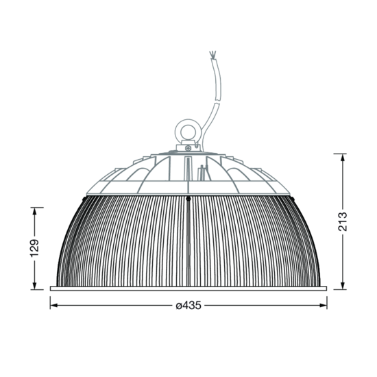 Aluminium Reflektor f&uuml;r Hallenstrahler