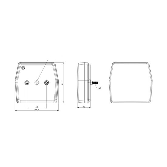 Fristom FT-222 LED Rückleuchte 3-Funktionen 12V Bajonet