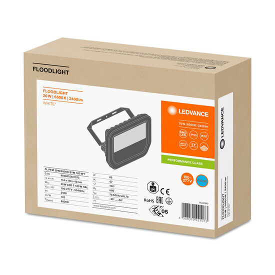 Ledvance 20W LED Fluter 230V Weiß 6500K Kalt Weiß