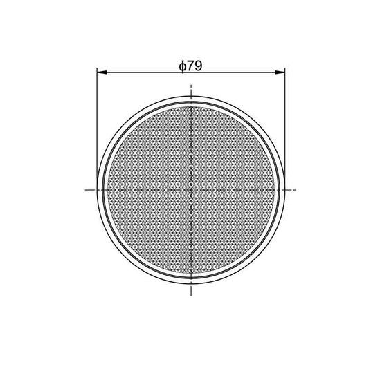Horpol Reflektor Rund mit Klebestreifen Ø79mm Weiß