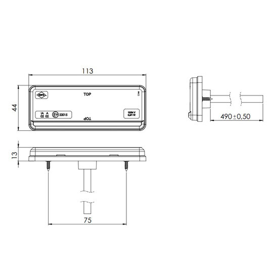 Horpol LED Positionsleuchte Weiß 12-24V NEON-look LD 2430