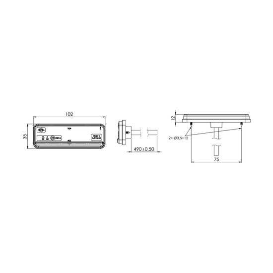 Horpol LED Postionsleuchte Slim Orange mit Blinker LKD 2521