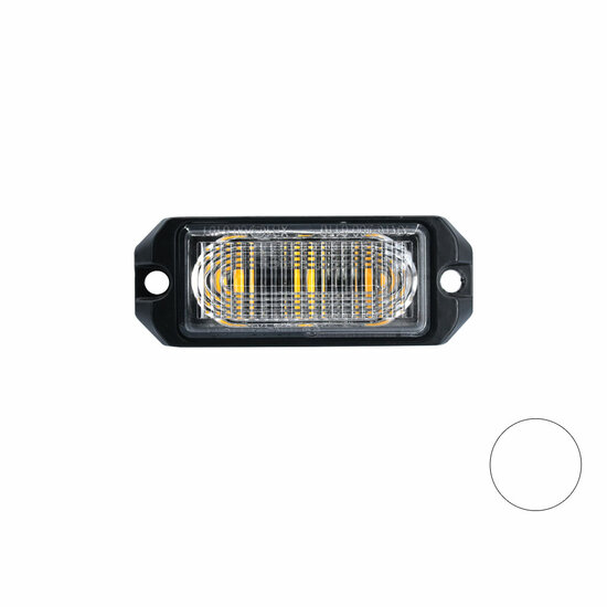 LED Blitzer 3-fach ultra Fläche Weiß