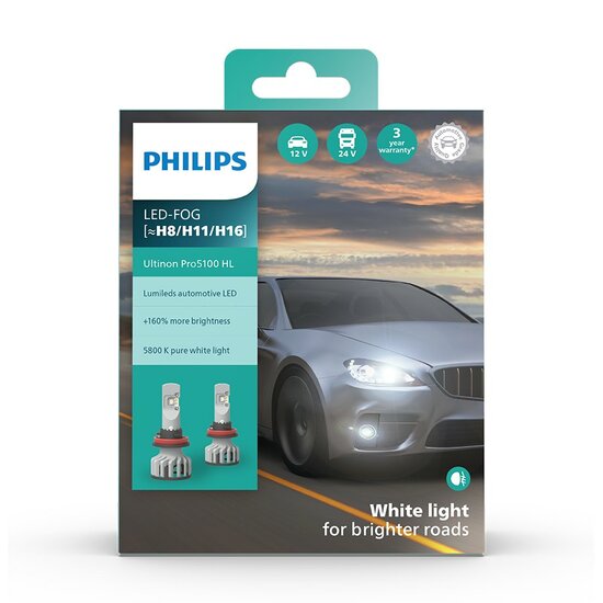 Philips LED Nebelscheinwerfer H8/H11/H16 12/24V 2 Stück