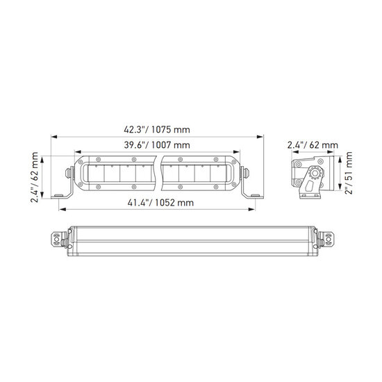 Hella Black Magic Slim LED Lightbar 40" 102CM | 1FJ 358 196-321