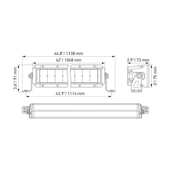 Hella Black Magic Double LED Lightbar 40'' 102CM | 1FJ 358 196-421