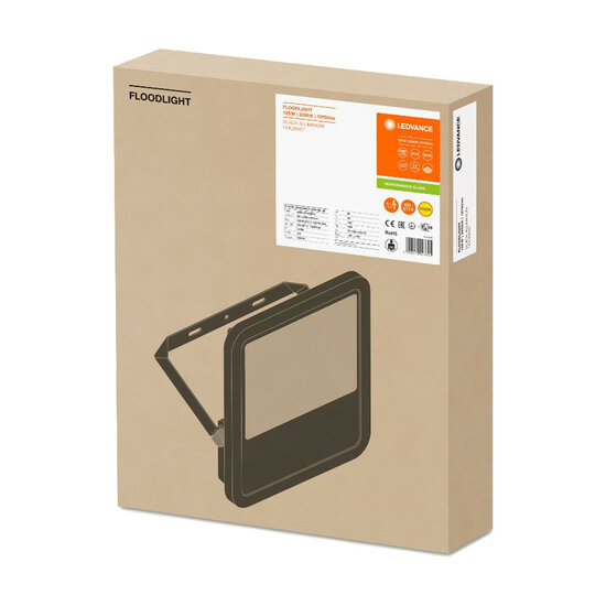 Ledvance 125W LED Fluter 230V Schwarz 3000K Warmweiß