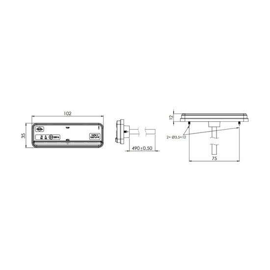 Horpol LED Postionsleuchte Slim Orange mit Blinker LKD 2436