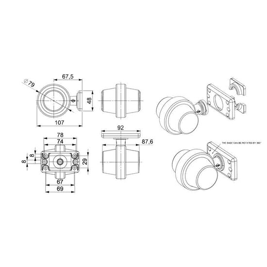 Horpol dänisch LED Begrenzungsleuchte Blinker + 5m Kabel NEON