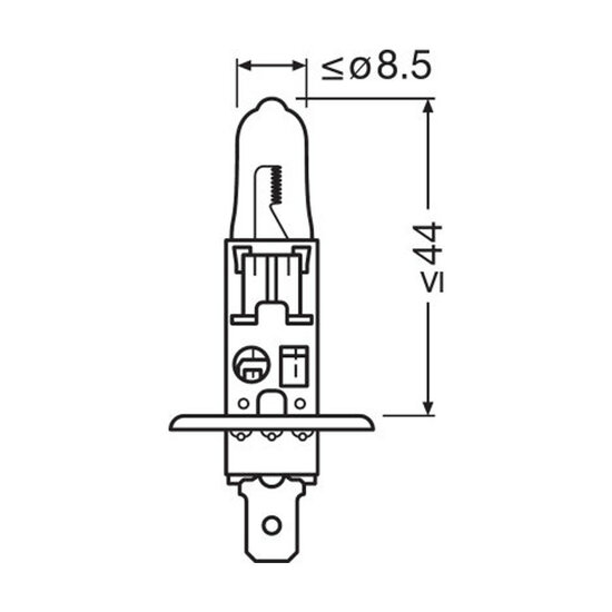 Neolux H1 Halogen Birne Gelb 12V P14.5s 2 Stück