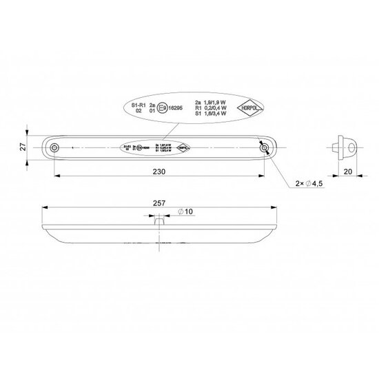Horpol LED Rückleuchte Slim Design LZD 2246