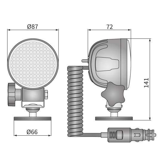 Wesem Mobiler LED-Arbeitsscheinwerfer 1000LM