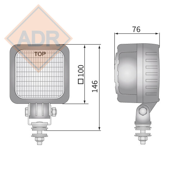 Wesem LED Arbeitsscheinwerfer ADR 1500LM Geeignet für ADR