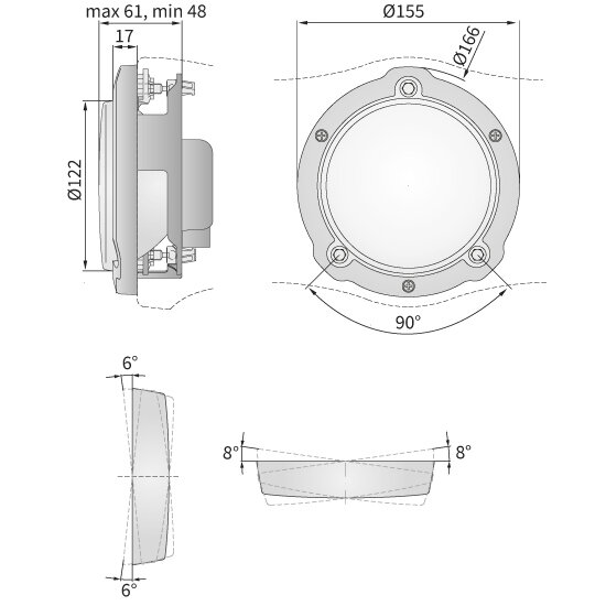 Wesem Rallye Fernscheinwerfer Ø122mm + Xenon Lamp