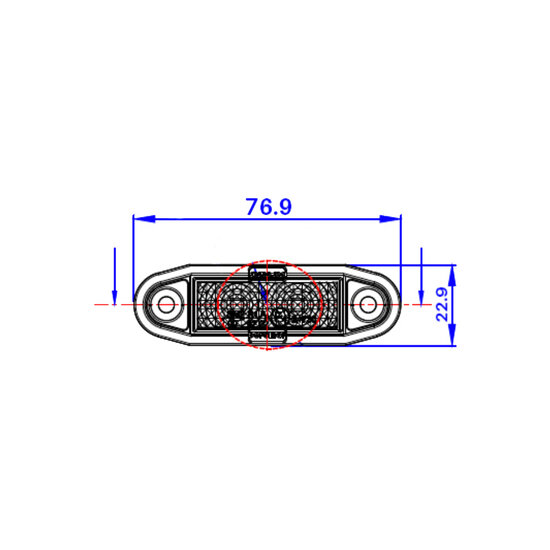 Boreman LED Positionsleuchte Blau Easy-Fit 0,5m Kabel