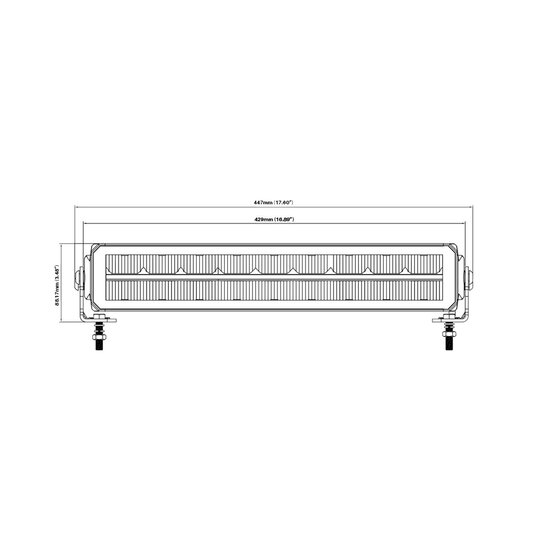 Boreman LED-Lightbar + Stadtlicht Weiß oder Orange 17"