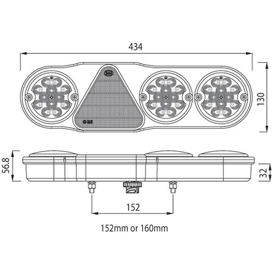 Dasteri LED Rückleuchte 7 Funktionen