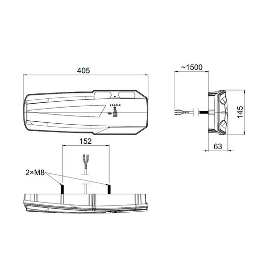Horpol LED Rückleuchte Mavic 6-Funktionen NEON-look Links