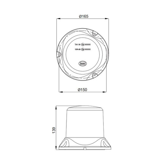 Dasteri LED Rundumleuchte DSL-W500L.05 Orange