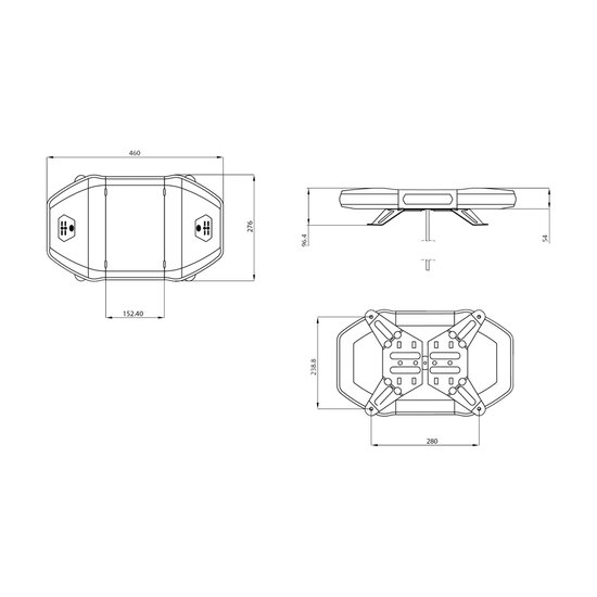 Dasteri LED Leuchtbalken Orange 62CM + Arbeitslicht + Fernbedienung