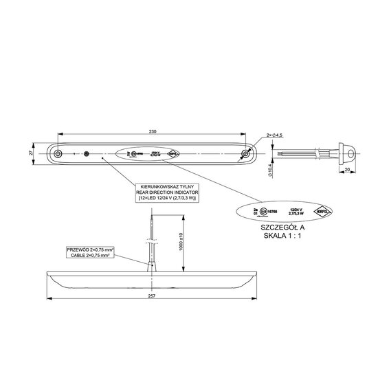 Horpol LED Dynamisch Blinker Slim Design LKD 2249
