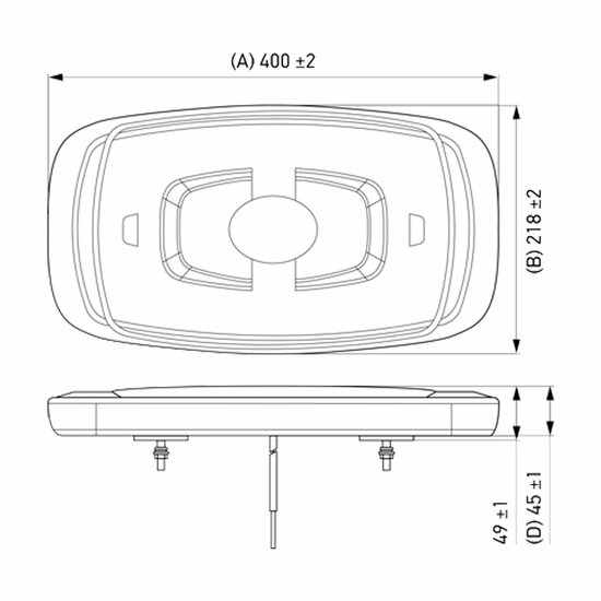 Hella LED Mini Warnbalk 12/24V Orange | 2RL 014 565-001