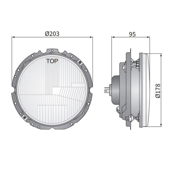 Wesem Hauptscheinwerfer VW Golf I, Durchmesser: Ø178mm