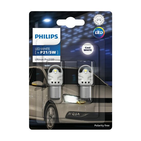 Philips LED Retrofit P21/5W Weiß 12V 2 Stuks